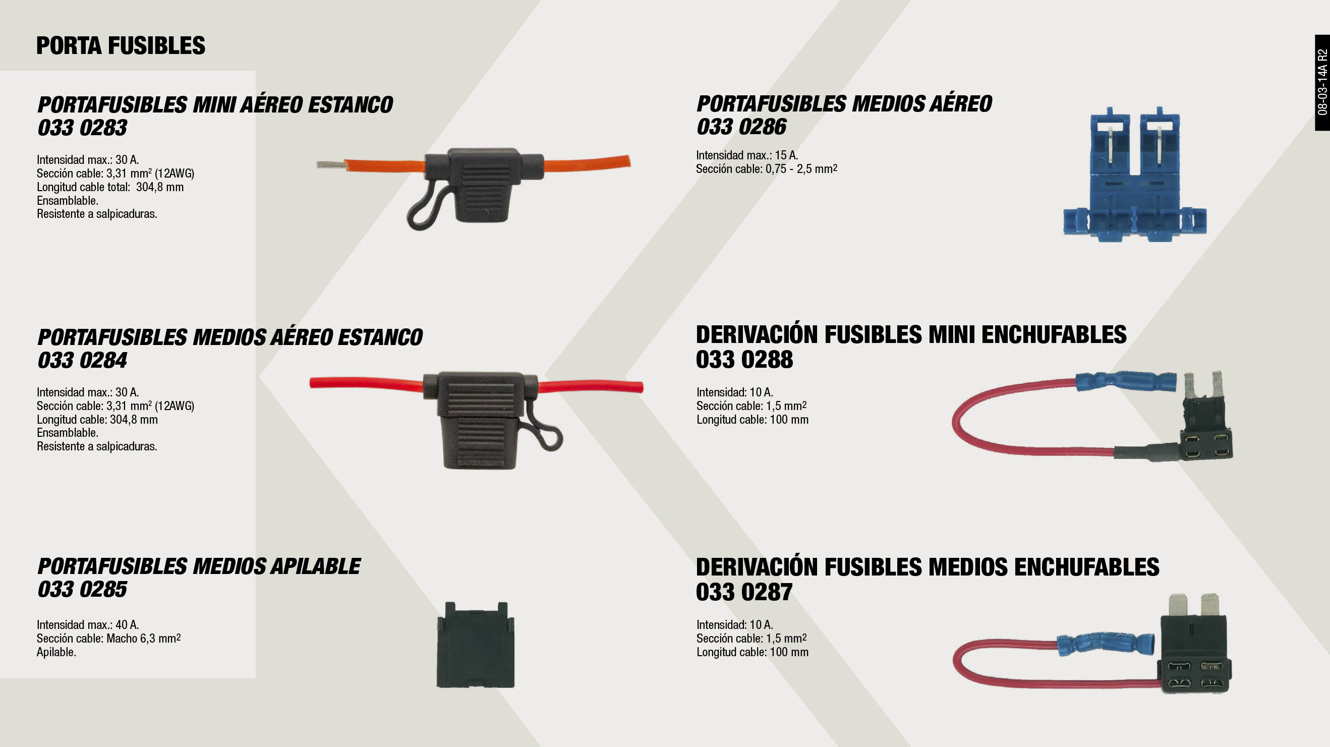 Portafusible Medio A Reo Estanco