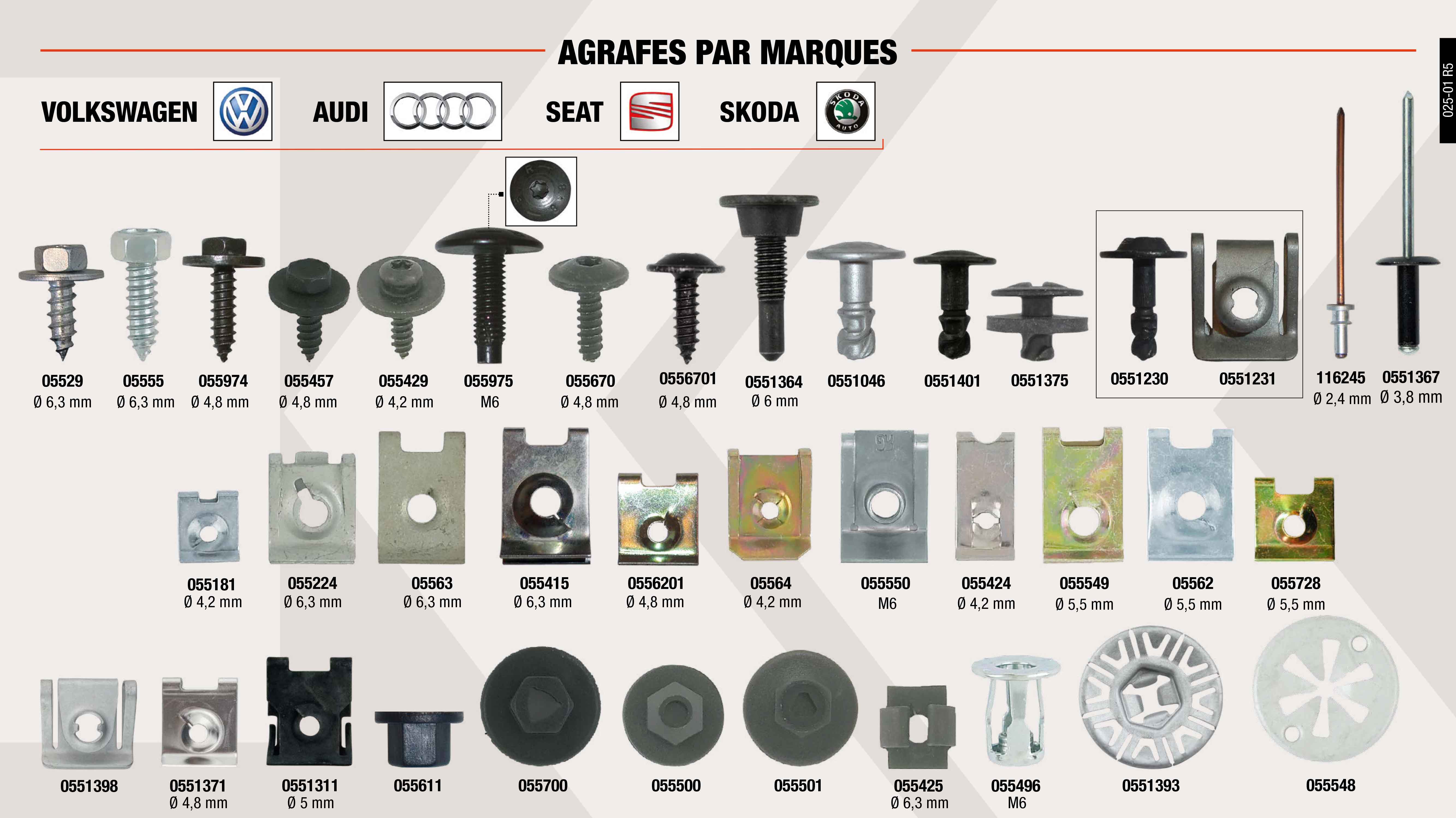 Vis Fixation Pare Boue Volkswagen