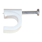 NYLON CABLE CLIPS WHITE,STEEL ZN PLATED NAIL AB.5_011810