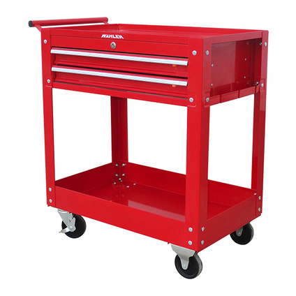 Tool trolley red 2 drawers empty_01230702_a