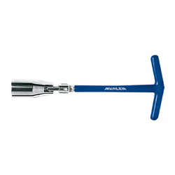 Articulated spark plug wrench