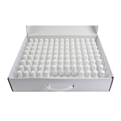 Box of 100 unit of botles with brush-cap 30ml + label tags_084040100