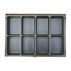 Plastic compartments for assortement cases