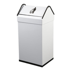 40L METAL ROUND BIN WHITE_690025