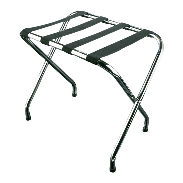 Chrome hotel luggage racks with backrest