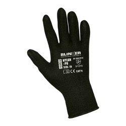 Nylon + polyurethane black glove