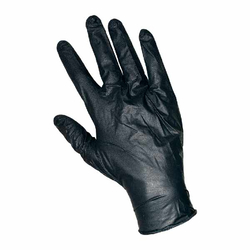 Black nitrile disposable glove