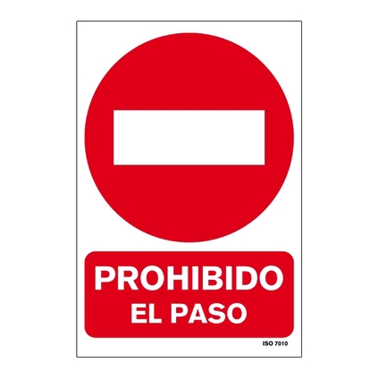 Señal de prohibición en PVC 210 x 297 mm_699072207