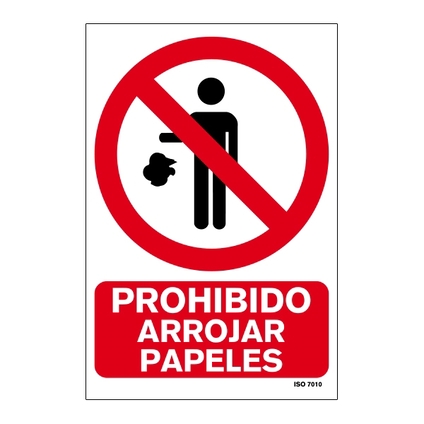 Señal de prohibición en PVC 210 x 297 mm_699072214