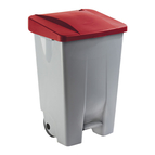 CONTENEUR ROUES 80L COUV. ACTIONNE PEDALE ROUGE_690450