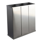 POUBELLE DE TRI 3 COMP. INOX SATINE 3X28L_690042