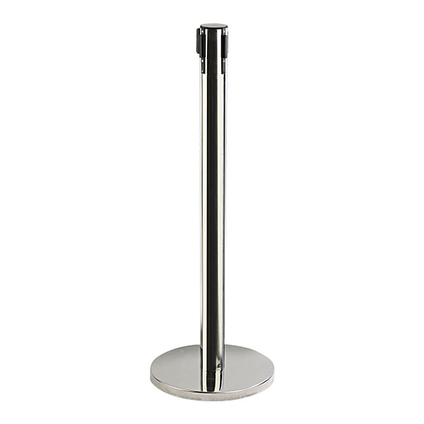 Barre séparation avec rubant rétractable noir inox_690637